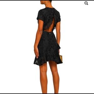 Zimmermann organza embroidery black dress